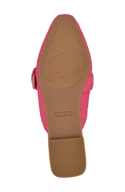 Nine West Caspe Woven Mule In Medium Pink