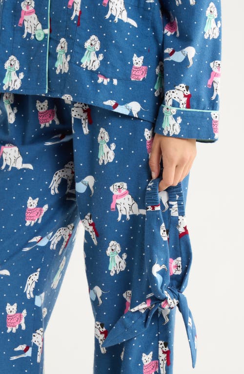 Pj Salvage Print Flannel Pajamas In Blue