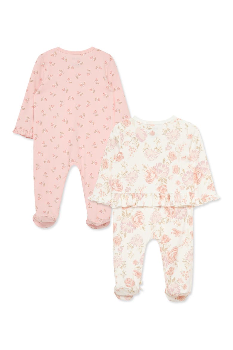 Fab Floral Pack of 2 Footies, Alternate, color, PINK FLORAL