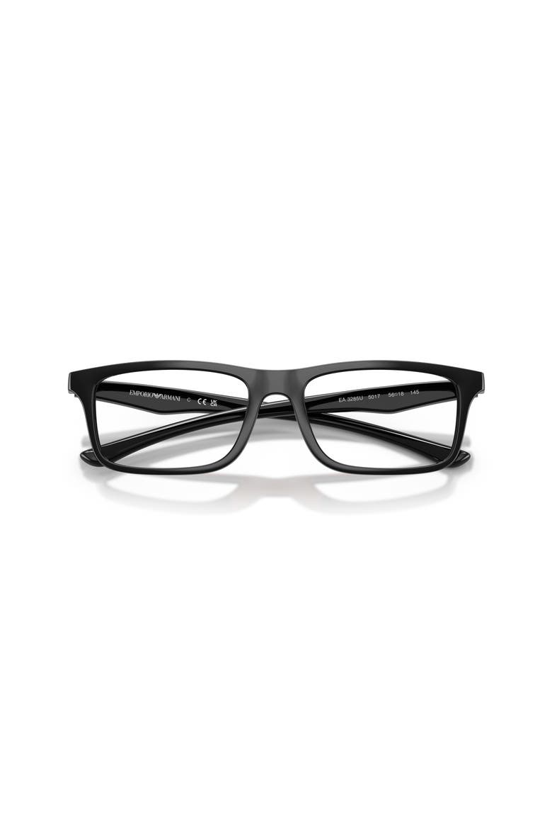 54mm Rectangle optical glasses, Alternate, color, Black