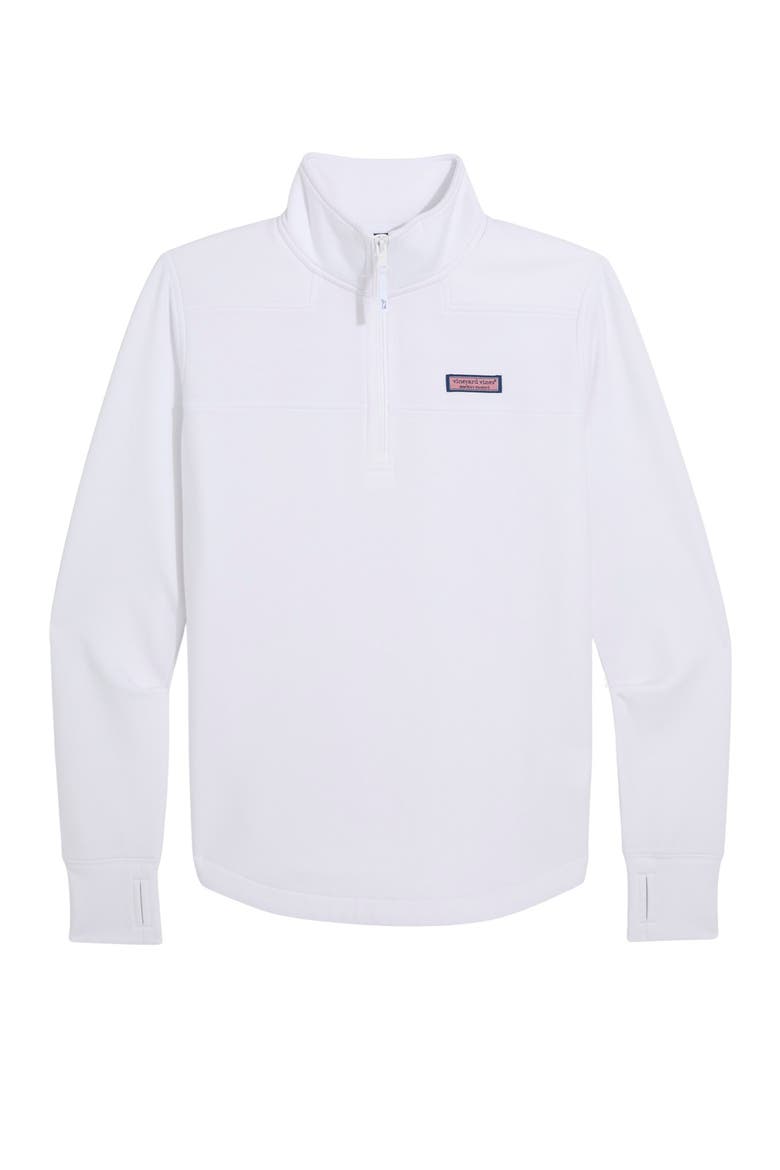 Dreamcloth Relaxed Half Zip Sweatshirt, Alternate, color, 100 WHITE