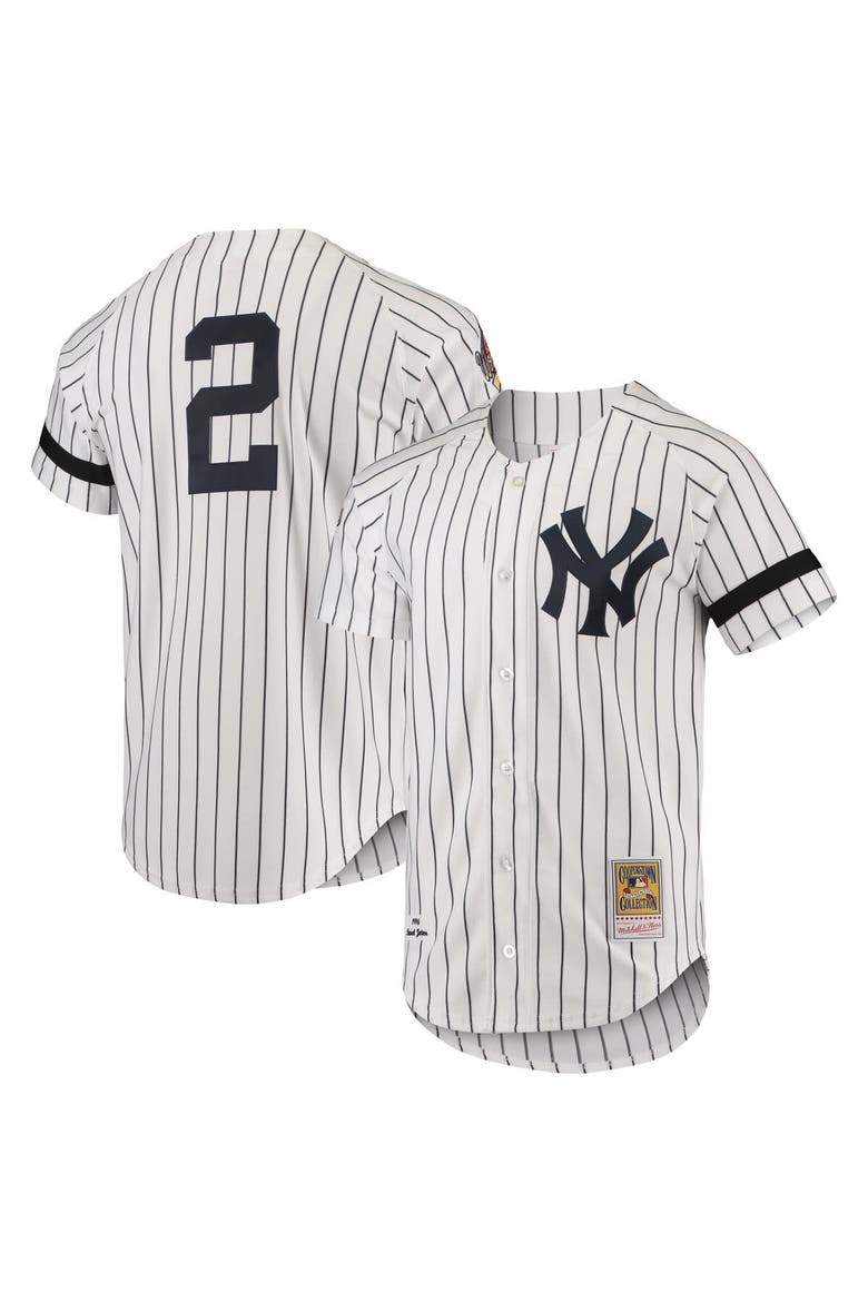Men's Mitchell & Ness White New York Yankees Cooperstown Collection 1996 Authentic Home Jersey, Main, color, White