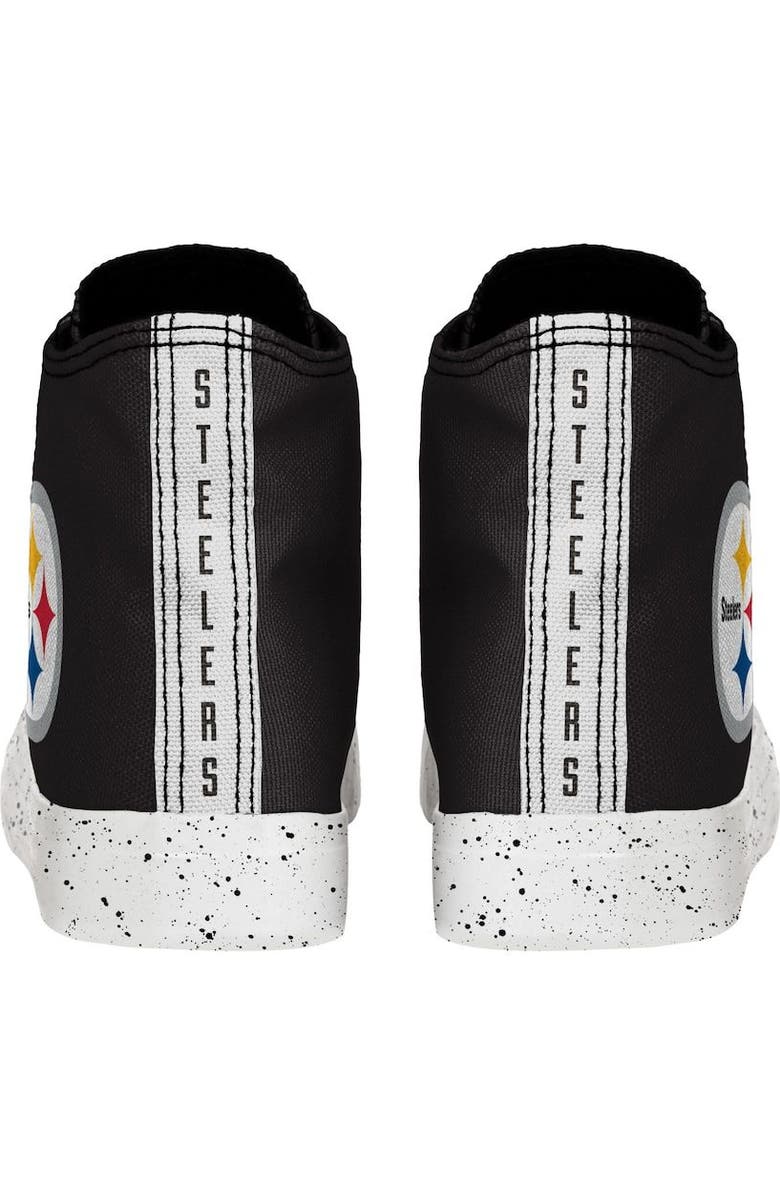 FOCO Men's FOCO Pittsburgh Steelers Paint Splatter High Top Sneakers, Alternate, color,