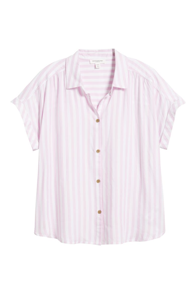 Darby Short Sleeve Button-Up Shirt, Alternate, color, PASTEL LAVENDER