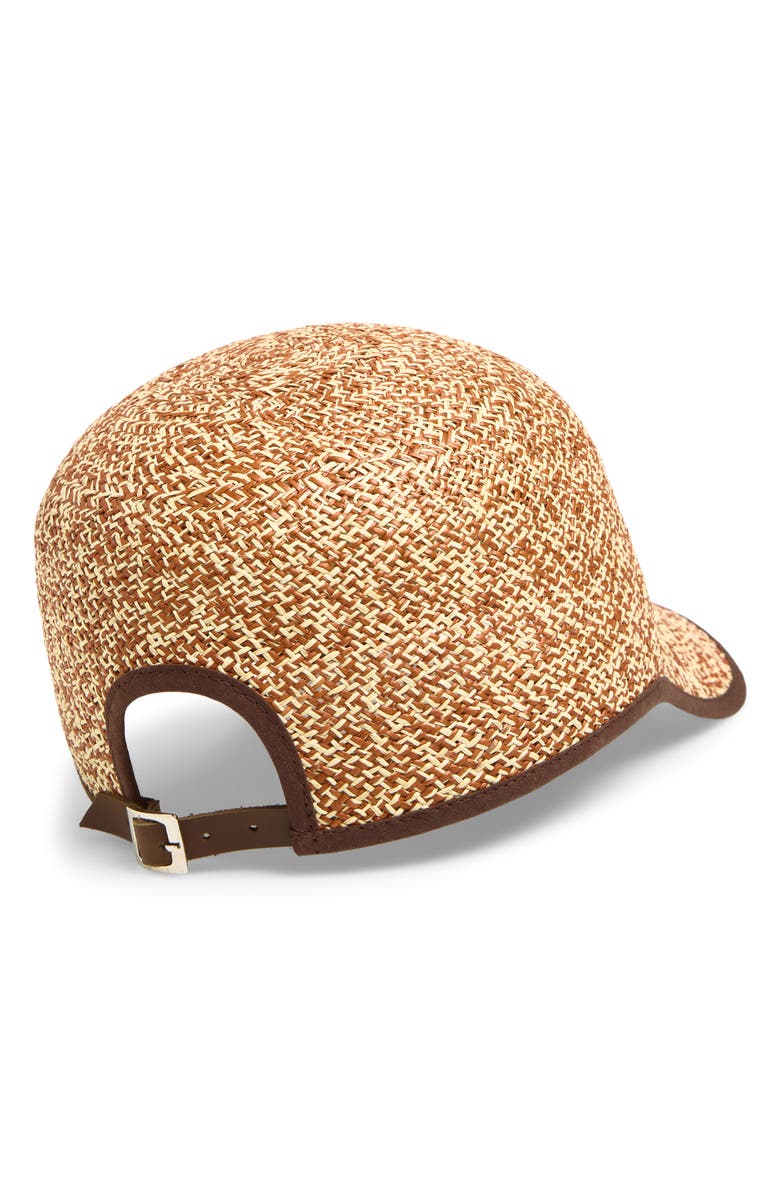 René Mantilla, New York Casquette Woven Straw Baseball Cap, Alternate, color, Multicolor