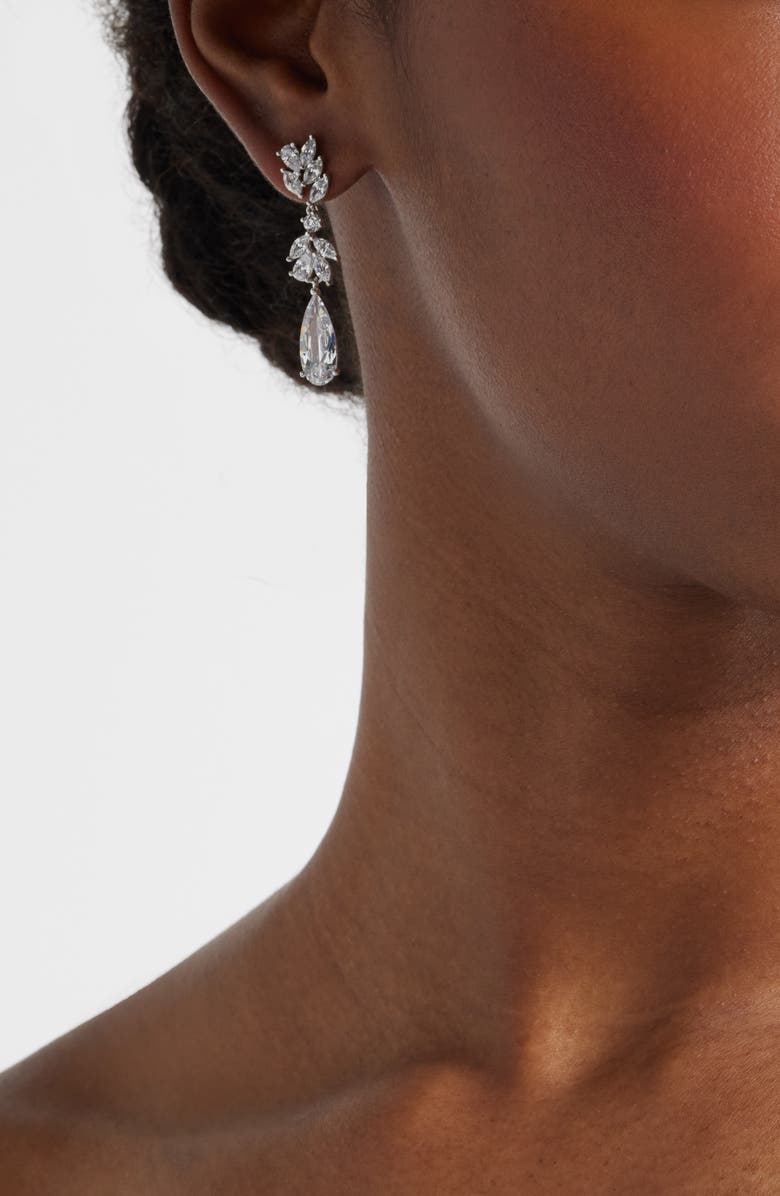 Nordstrom Marquise & Pear Cubic Zirconia Drop Earrings, Alternate, color, 
