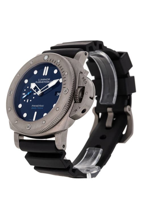 Watchfinder & Co. Panerai  2019 Luminor Submersible 1950 Pam00692 Automatic Rubber Strap Wat In Blue