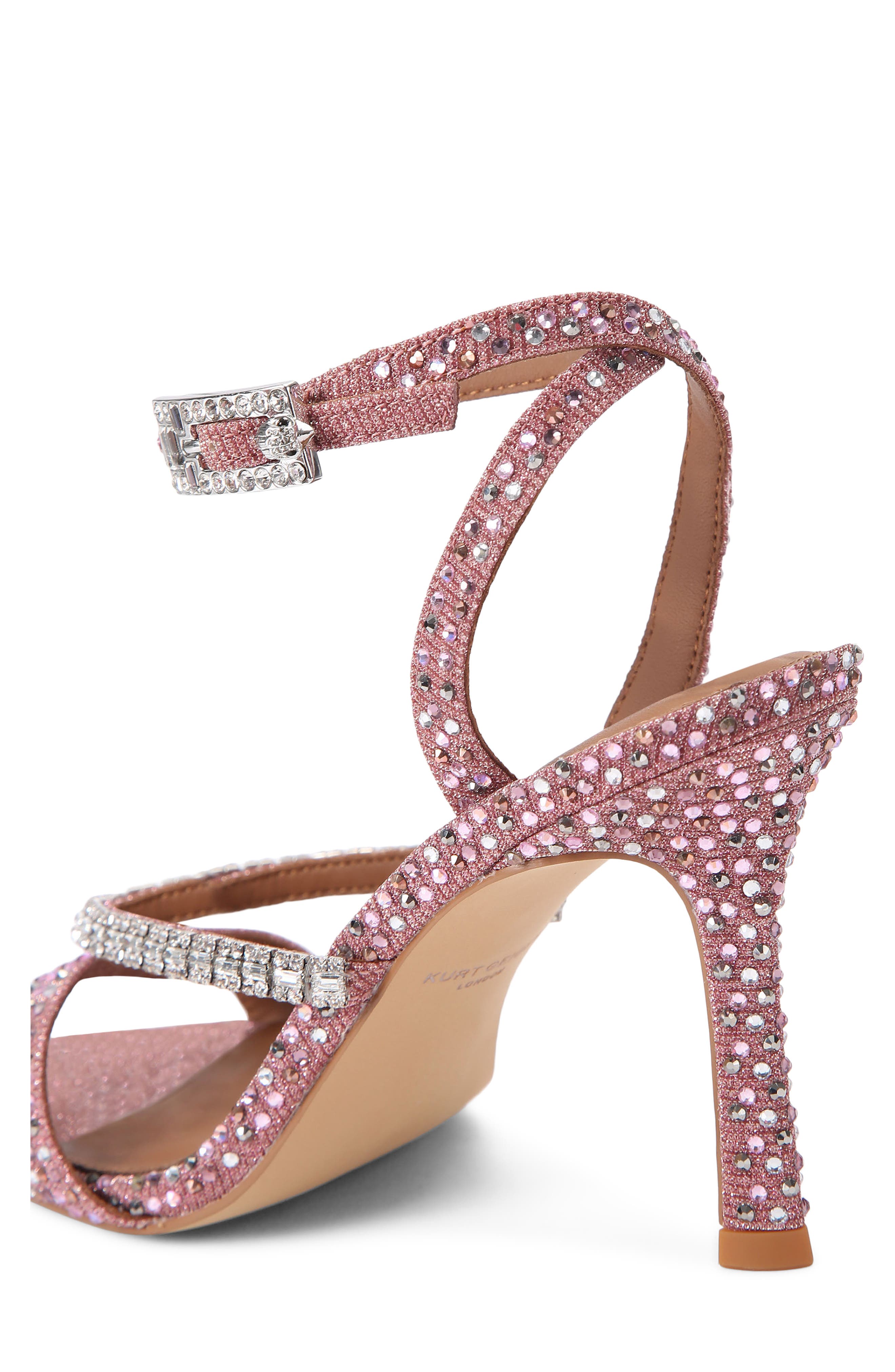 Crystal Ankle Strap Sandal, Alternate, color, PINK