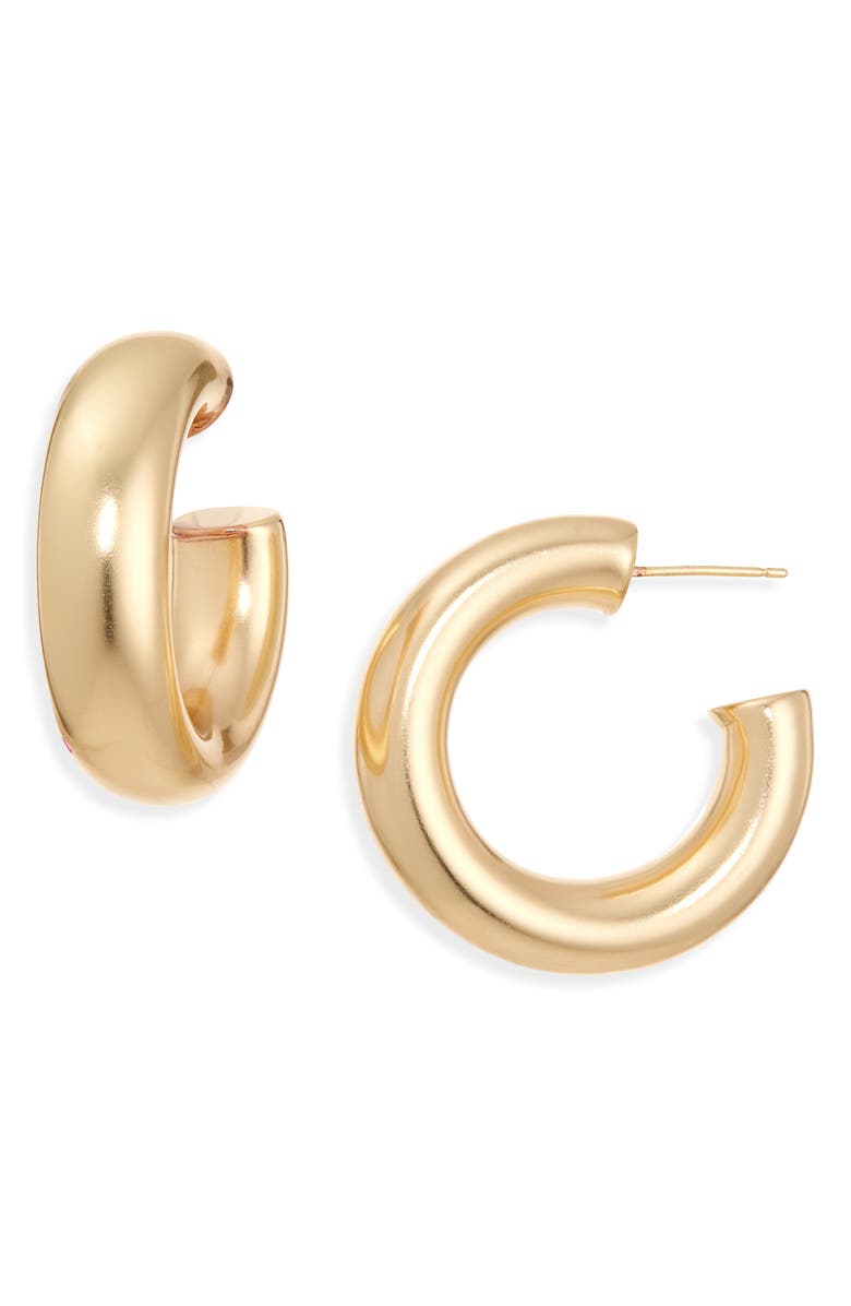 Nordstrom Chunky Tube Hoop Earrings, Main, color, Matte Gold