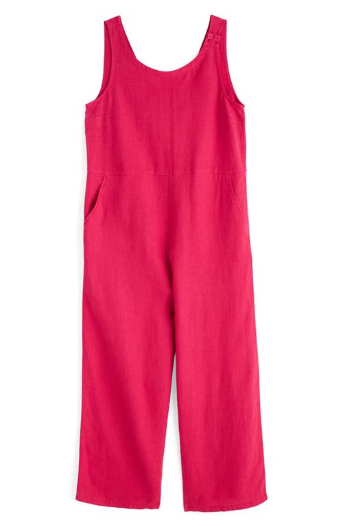 Seasalt Cornwall Salt Air Wide Leg Linen Jumpsuit In Pink