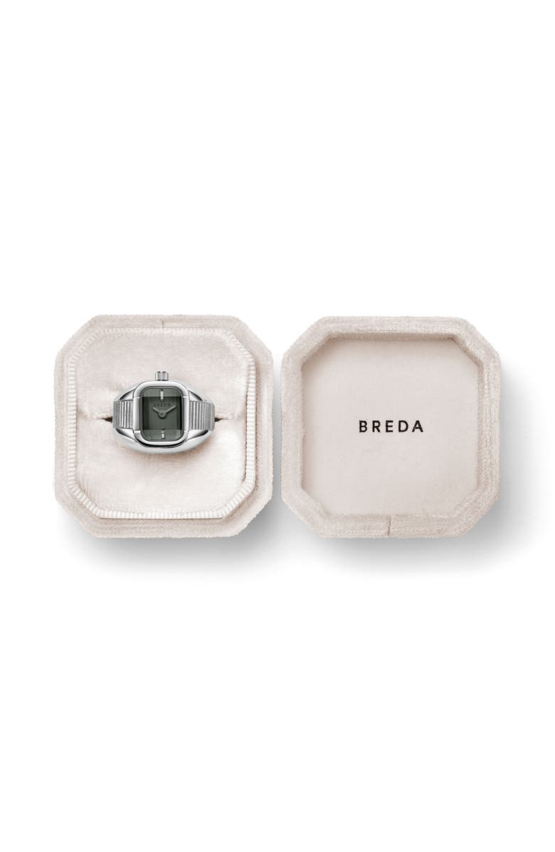 BREDA Nocturne Time Ring, 16mm, Alternate, color, Silver/Smoke