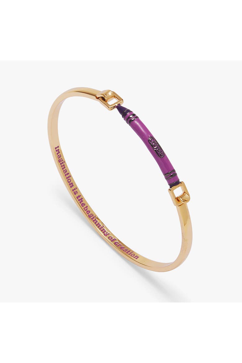 Crayola Royal Purple Crayon Tension Bangle, Main, color, Gold