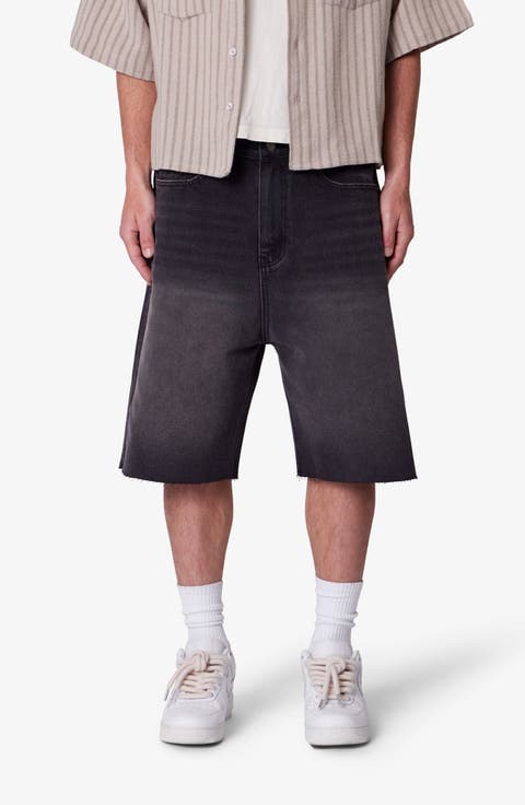 Baggy Raw Hem Denim Shorts