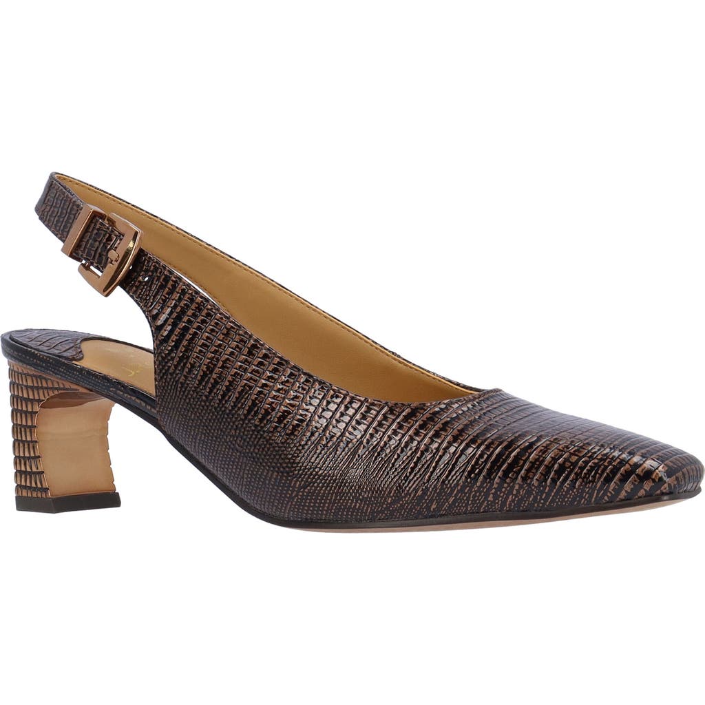 J. RENEÉ J. RENEÉ HADYN LIZARD EMBOSSED SLINGBACK PUMP