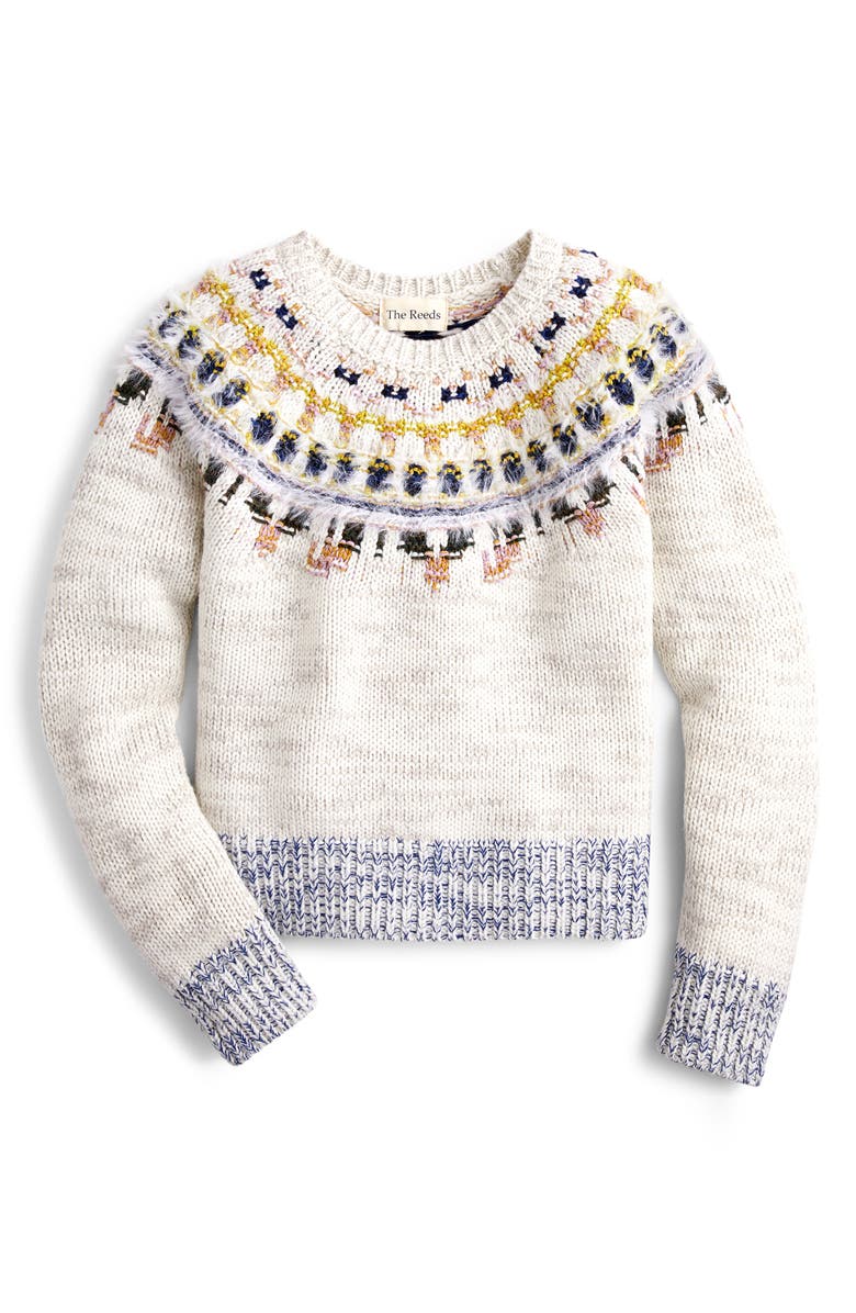 J.Crew The Reeds x J.Crew Fair Isle Fuzzy Sweater, Alternate, color,