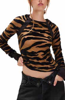 Free People So Lush Burnout Velvet Top