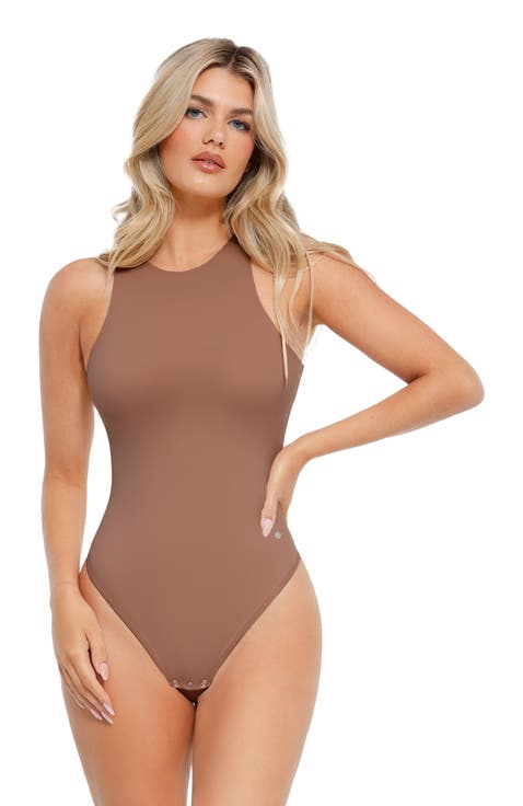 Shapewear Cloudsense Sleeveless Cutaway Round Neck Bodysuit