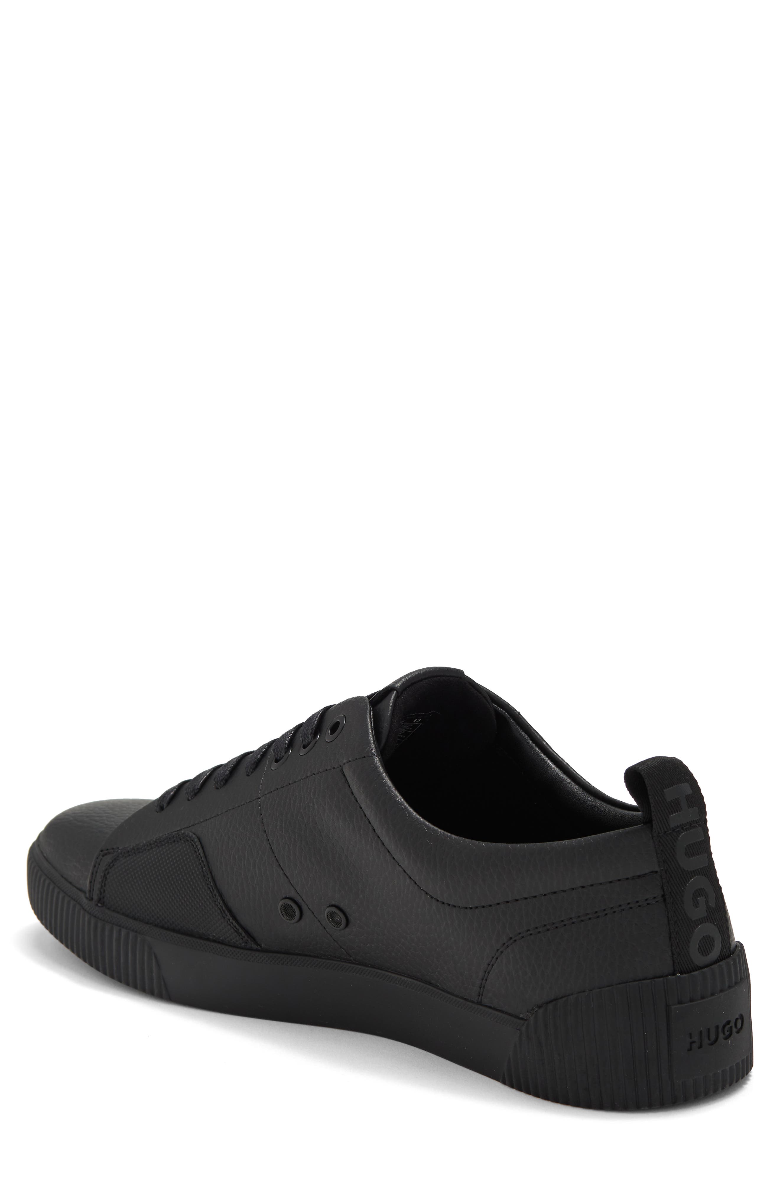 BOSS Zero Pebbled Leather Low Top Sneaker, Alternate, color, 