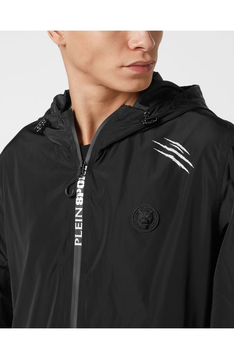 PLEIN SPORT Nylon Windbreaker, Alternate, color, Black