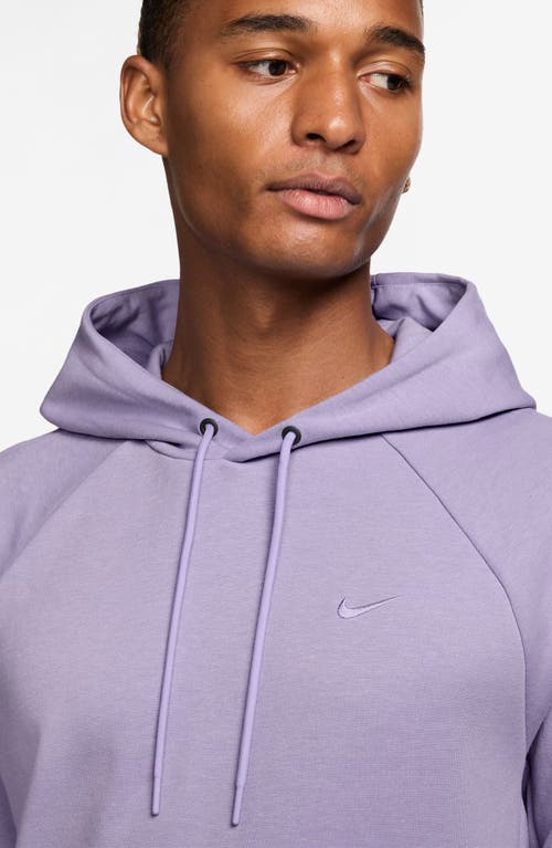 Nike Men's Primary Fleece Dri-fit Uv Pullover Performance Hoodie In Hydrangeas/heather