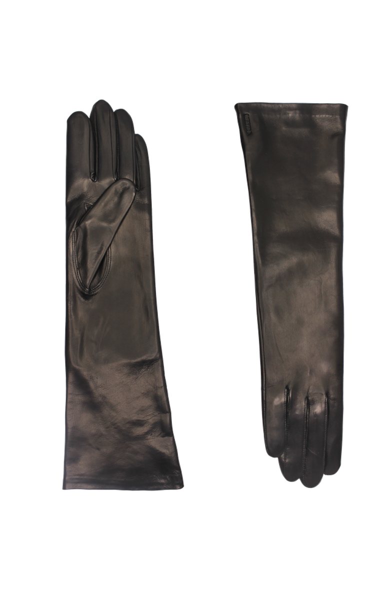 Agnelle Christina Lambskin Glove Lined in Cashmere, Main, color, Tnoir