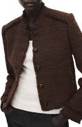 MANGO Fray Tweed Jacket