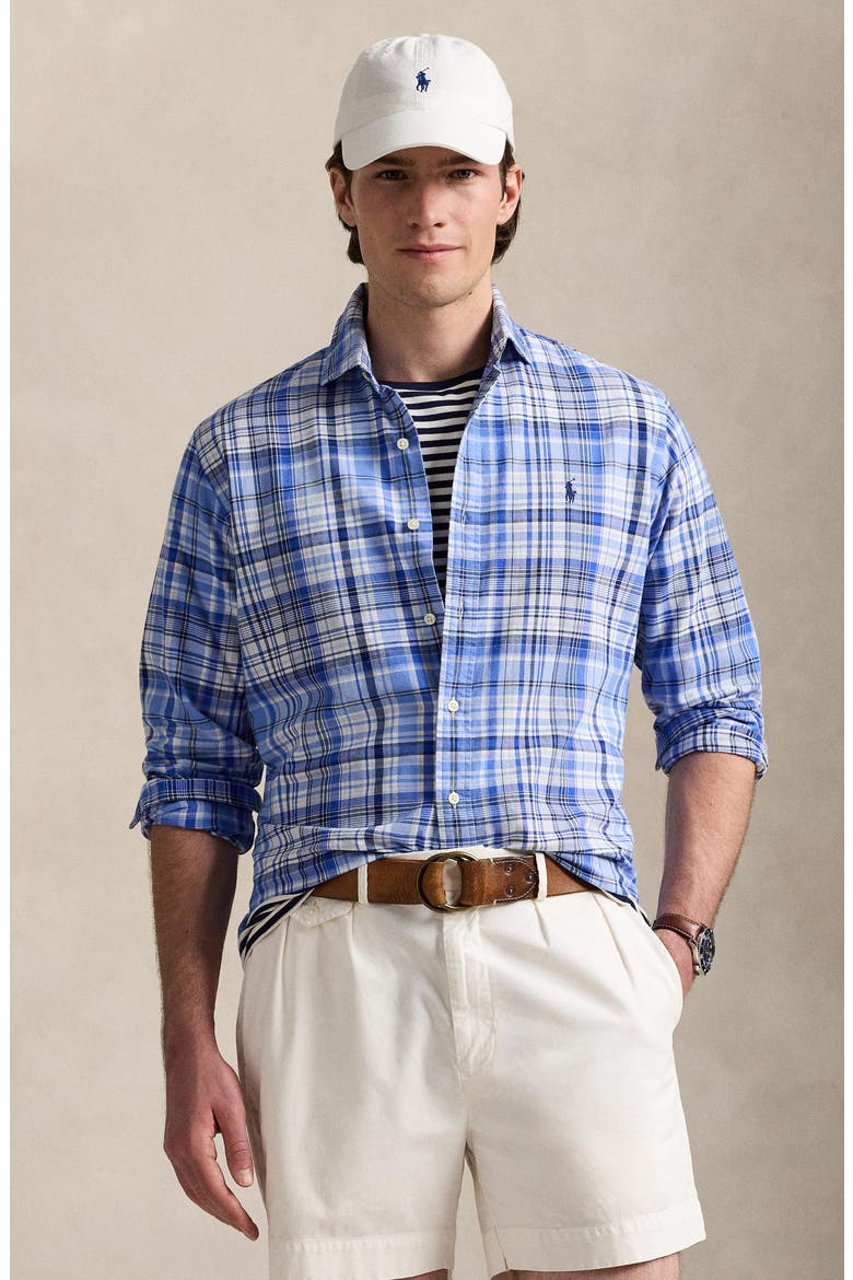 Plaid Classic Fit Oxford Button-Up Shirt, Alternate, color, 6684A BLUE MULTI