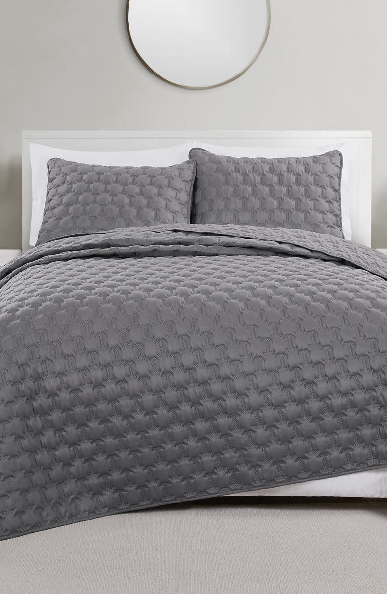 VCNY HOME Staton Geometric 3-Piece Quilt Set, Alternate, color,