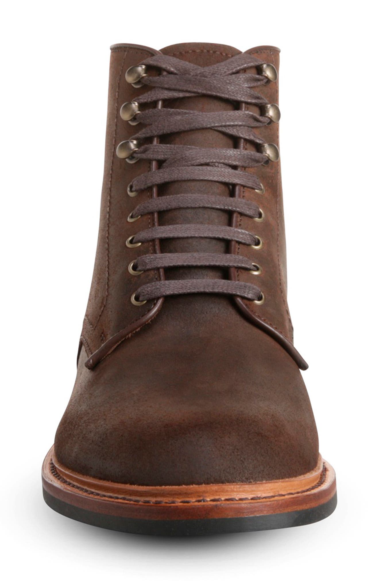 Allen Edmonds Higgins Mill Plain Toe Boot, Alternate, color, Brown
