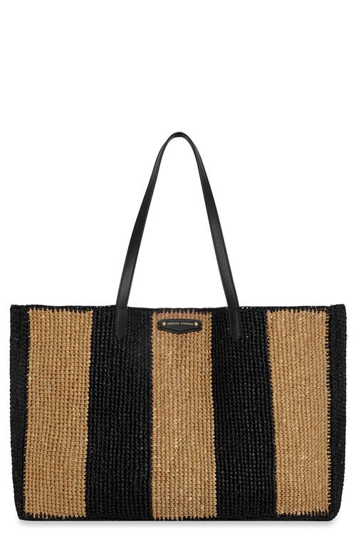 Rebecca Minkoff Large Raffia Tote in Black/brown at Nordstrom