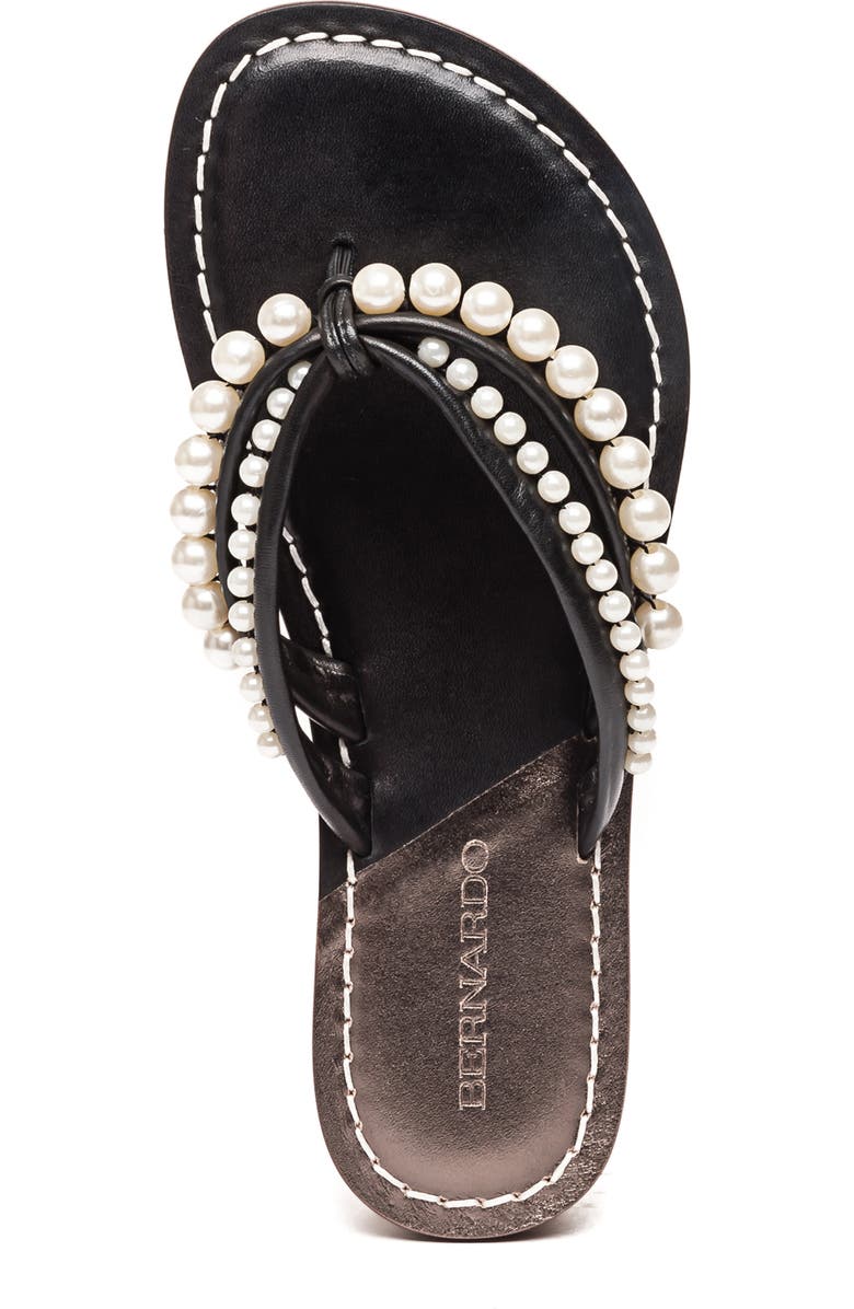 Bernardo Footwear Miami Imitation Pearl Flip Flop, Alternate, color,