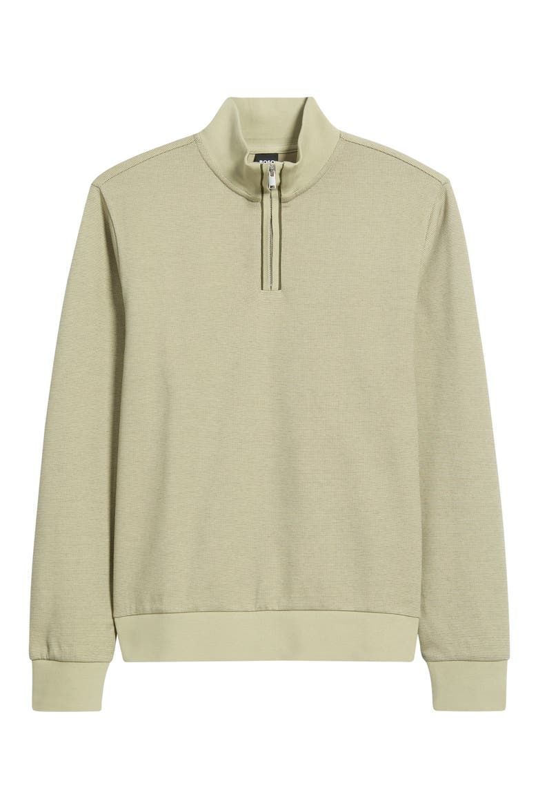 Sidney Half Zip Pullover, Main, color, DARK BEIGE