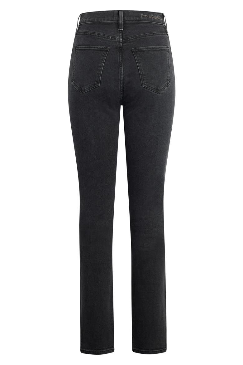 The Valentina Side Slit High Waist Straight Leg Tower Jeans, Alternate, color, BOULDER