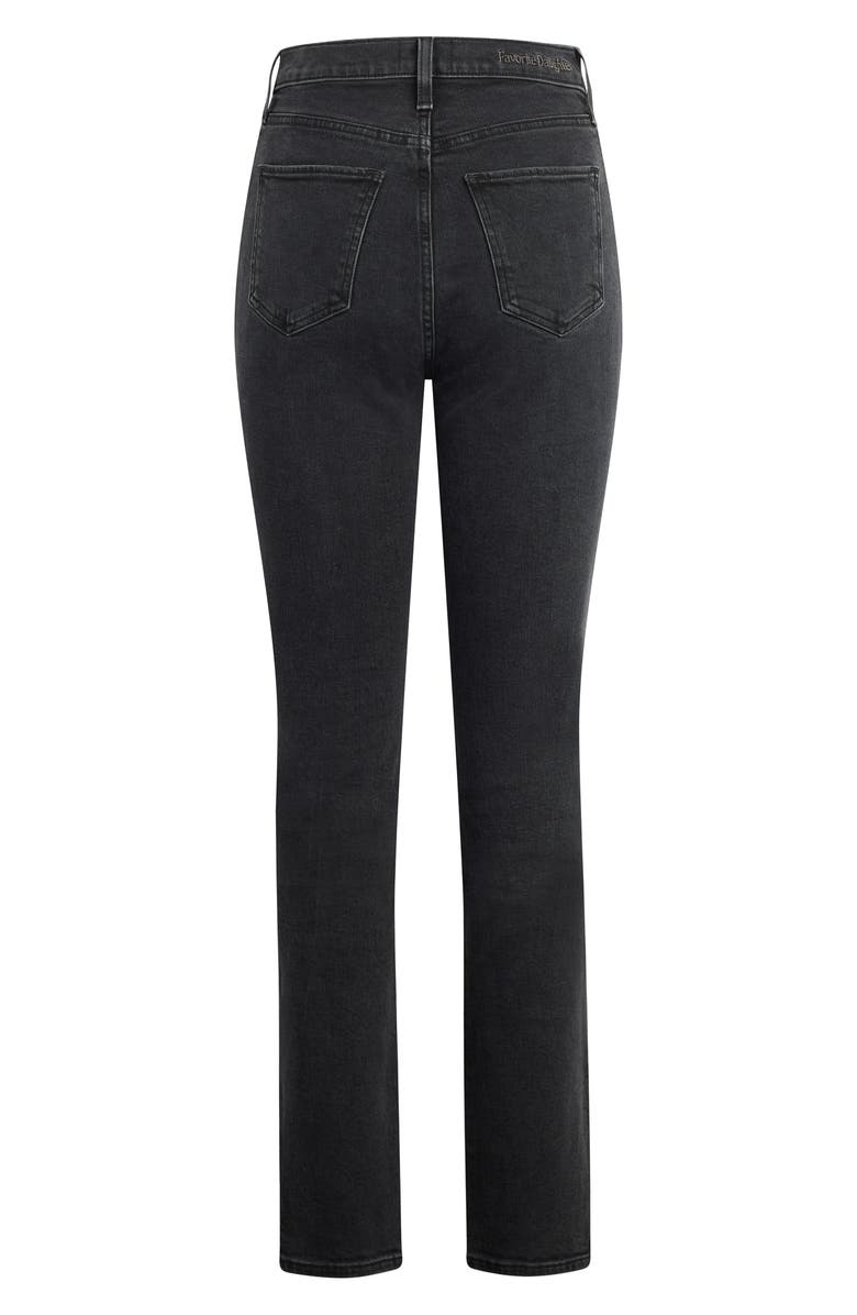 Favorite Daughter The Valentina Side Slit High Waist Straight Leg Tower Jeans, Alternate, color, Boulder