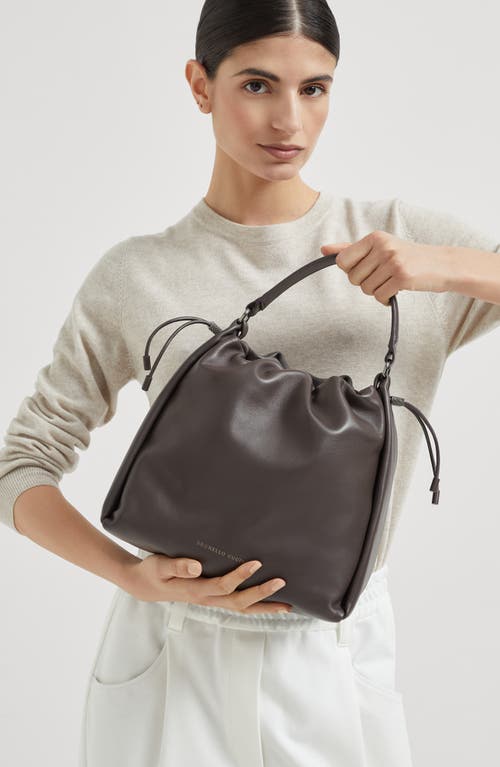 BRUNELLO CUCINELLI BRUNELLO CUCINELLI SOFT LEATHER MELLOW BUCKET BAG 