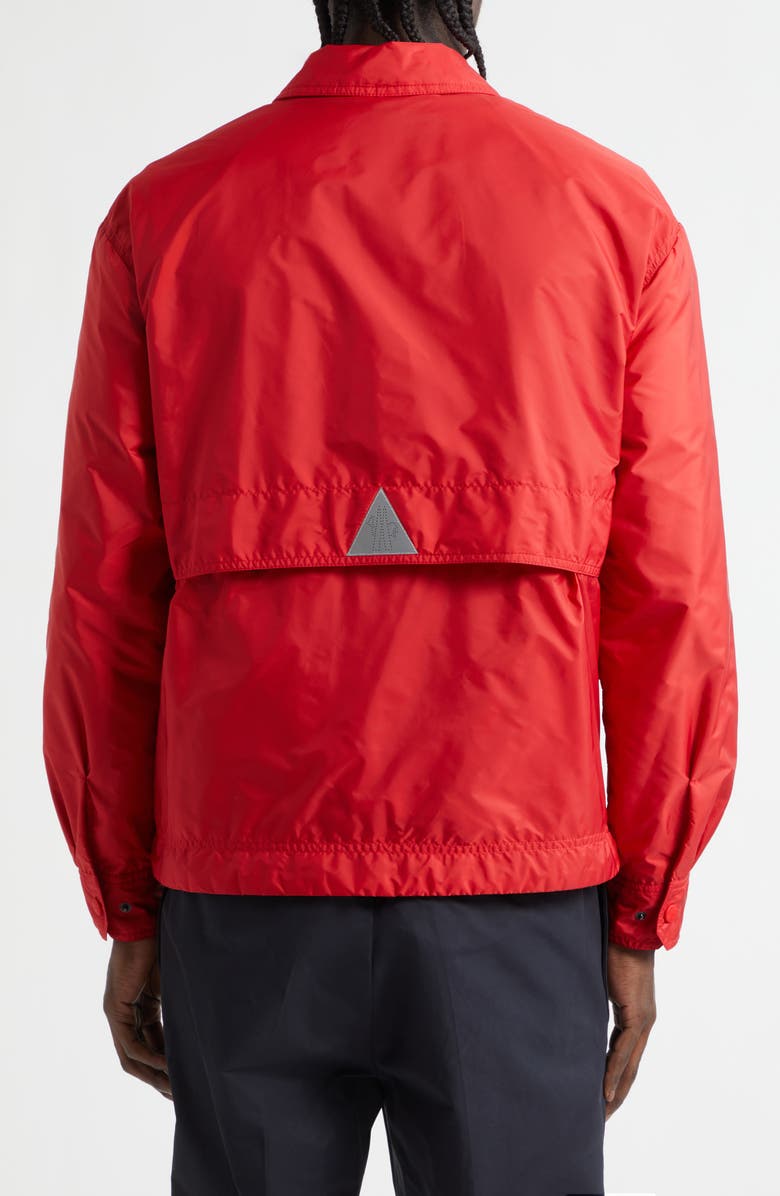 Moncler Grenoble Brive Water Repellent Packable Shirt Jacket, Alternate, color, Fire Red