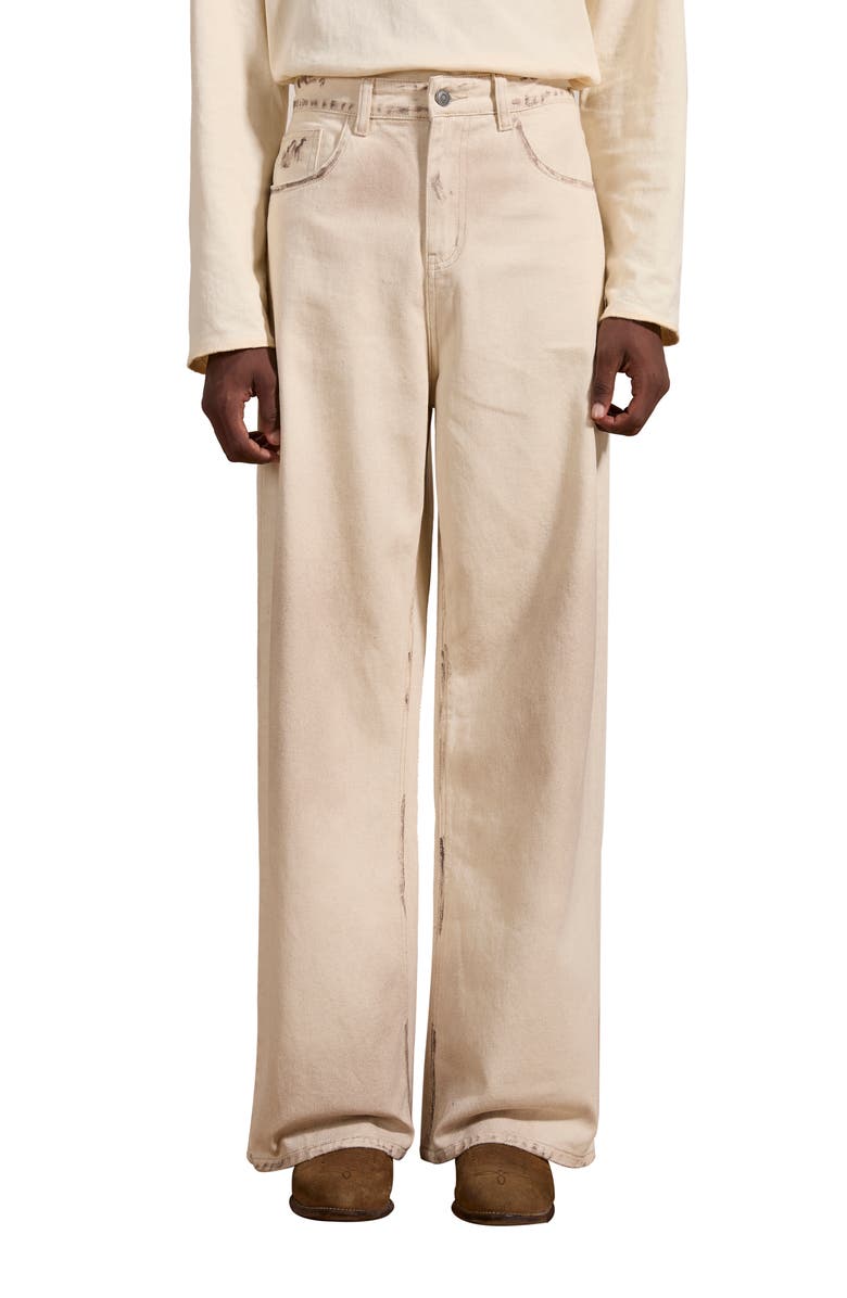 FOUND Lacy Baggy Wide Leg Jeans, Main, color, 