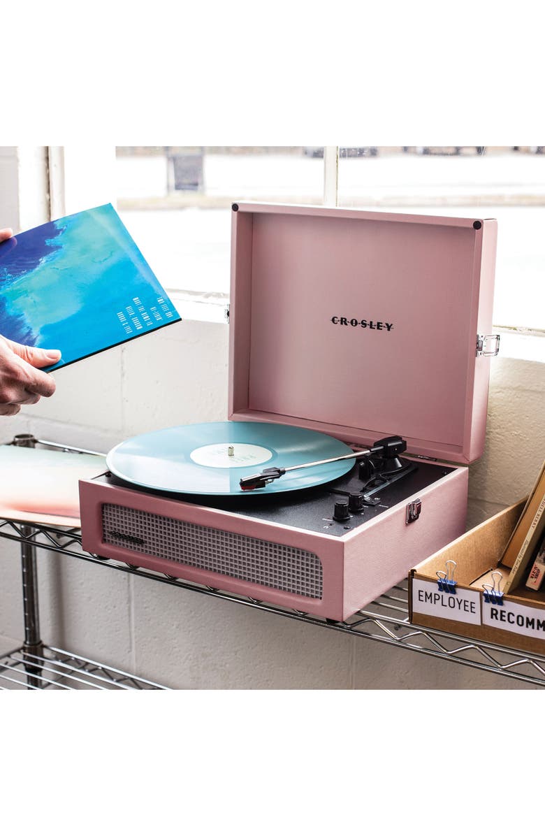 Crosley Radio Voyager Record Player, Alternate, color, Pink Tones