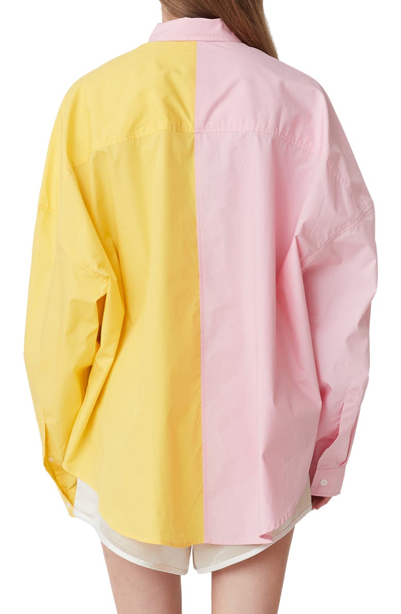 BLANCA Henrietta Two-Tone Cotton Button-Up Shirt, Alternate, color, 