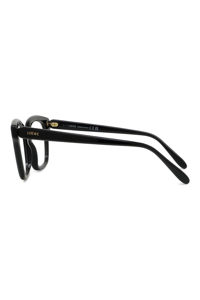 Slim 51mm Geometric Optical Glasses, Alternate, color, SHINY BLACK
