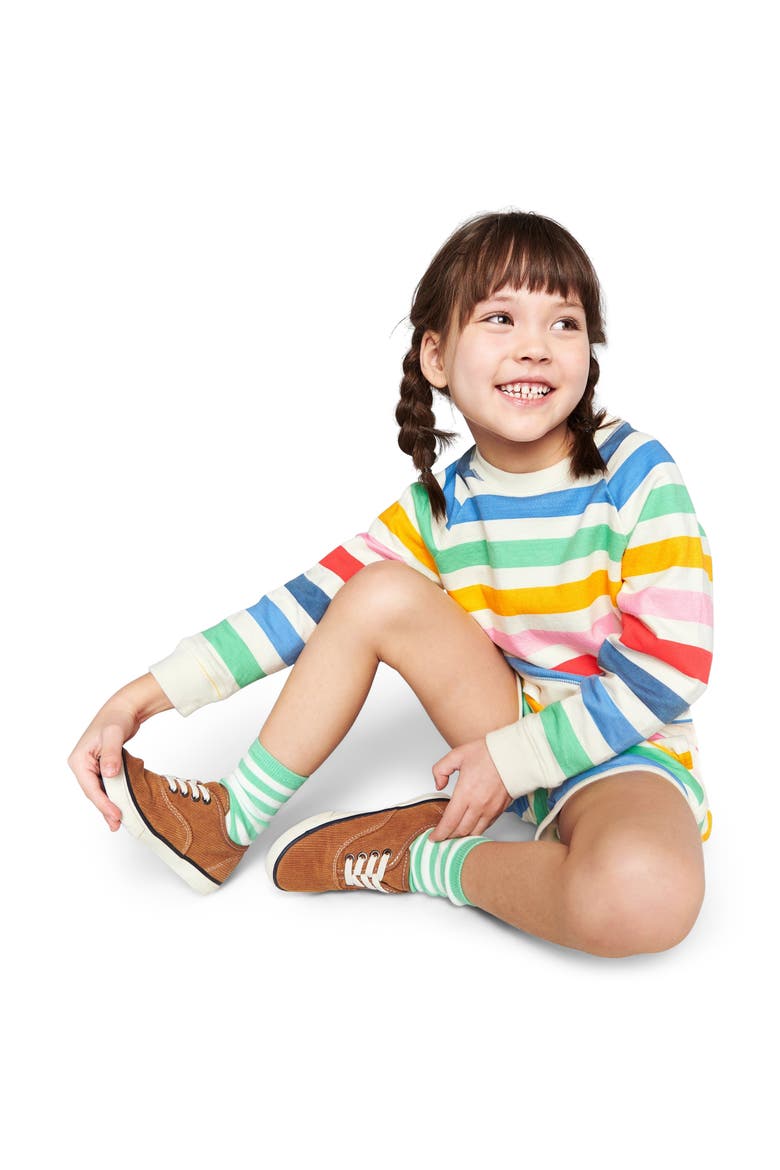 Kids Sweatshirt, Alternate, color, Ivory Candy Stripe