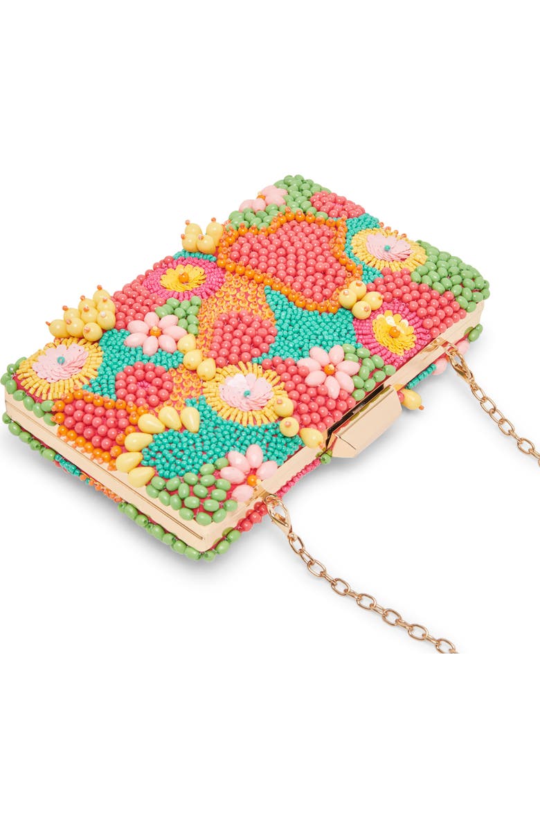 Dolce Vita Beaded Box Clutch, Alternate, color, Coral Multi