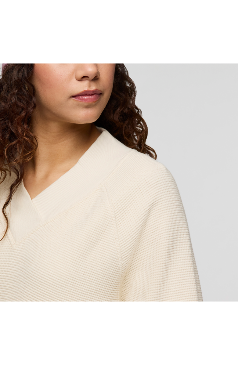 Cotopaxi Atajo Long-Sleeve Waffle V-Neck - Women's, Alternate, color, Cream