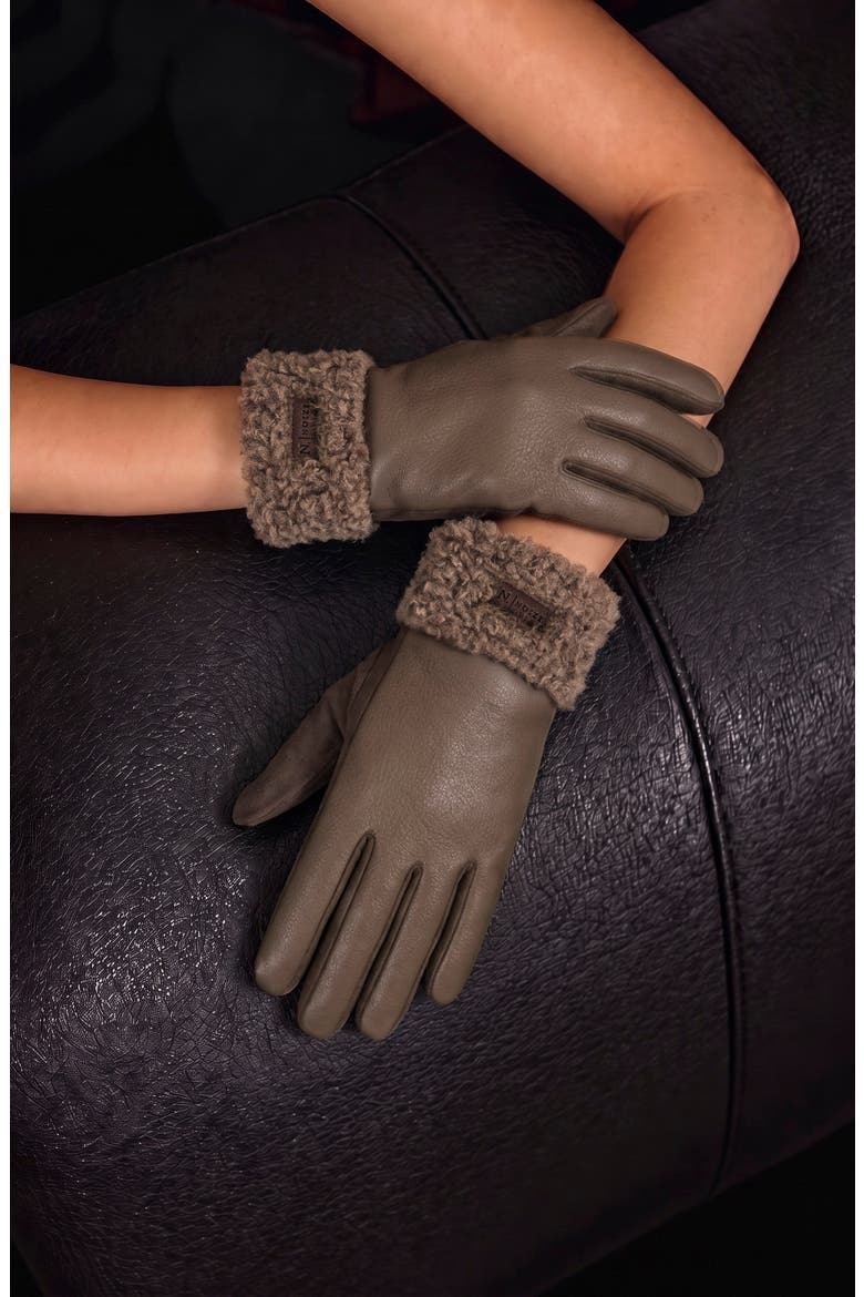 Tessa Faux Leather Tech Gloves, Alternate, color, CAMEL
