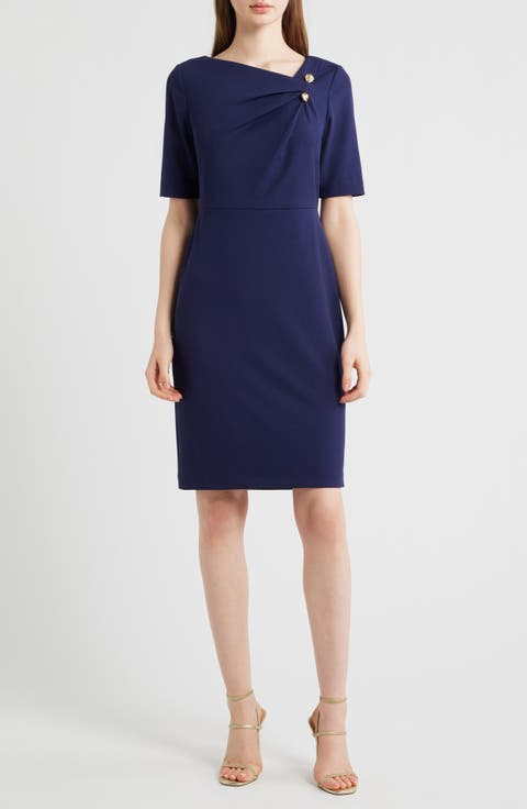 Bar Pin Sheath Dress (Petite)