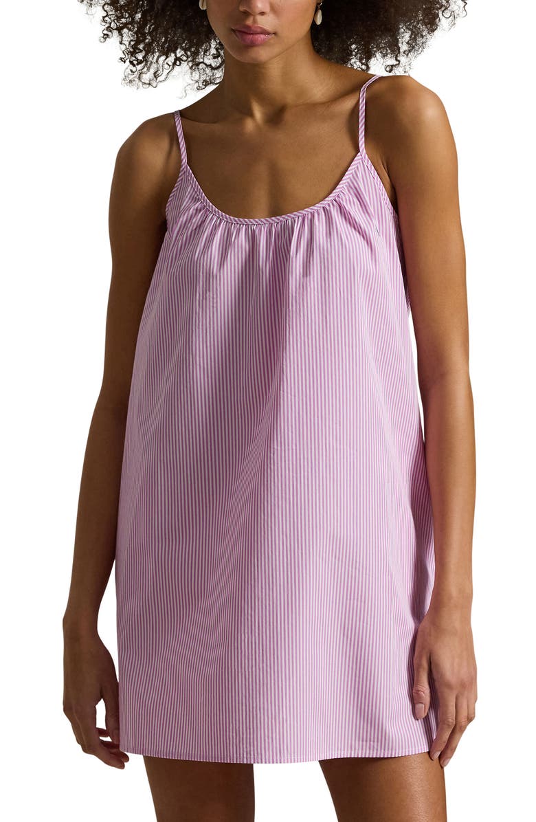 Polo Ralph Lauren Cotton Nightgown, Alternate, color, Violet Meadow