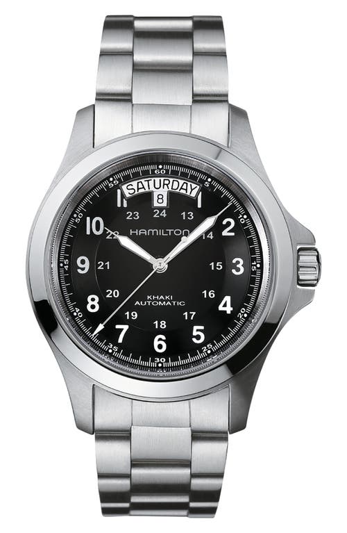 Hamilton Khaki Field King Automatic Bracelet Watch, 40mm In Black