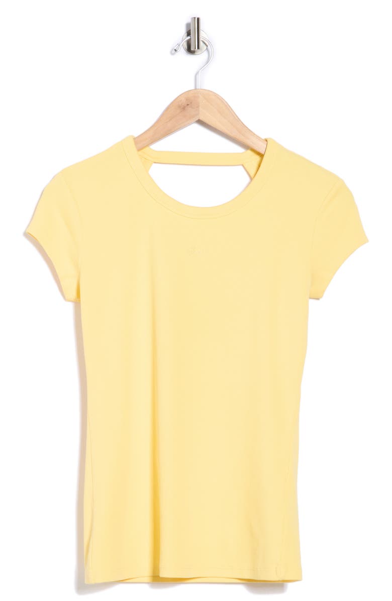 BOSS Orange Cutout Cap Sleeve T-Shirt, Main, color, Bright Yellow