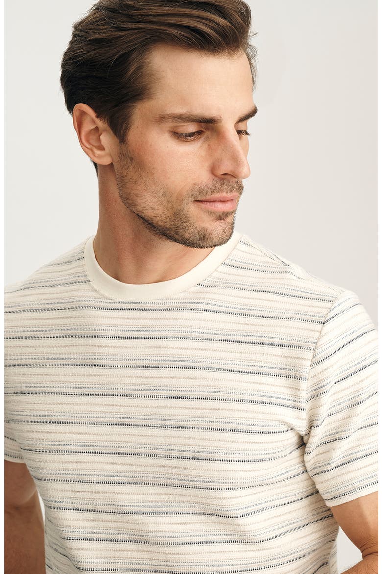 Feeder Stripe Cotton Blend T-Shirt, Alternate, color, BEIGE