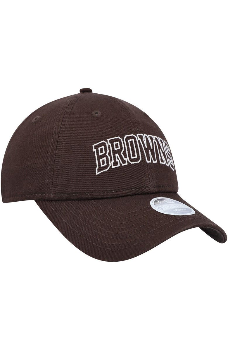 New Era Women's New Era Brown Cleveland Browns Collegiate 9TWENTY Adjustable Hat, Alternate, color, 